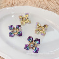 Shangjie OEM Aretes Fashion en gros Bling Bling Boucles d&#39;oreilles Boucles d&#39;oreilles en cristal jaune violet